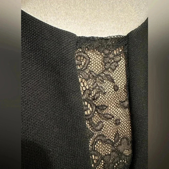 Betsey Johnson Tiered Black Dress Floral Pattern Lace Size 12 - Picture 12 of 15